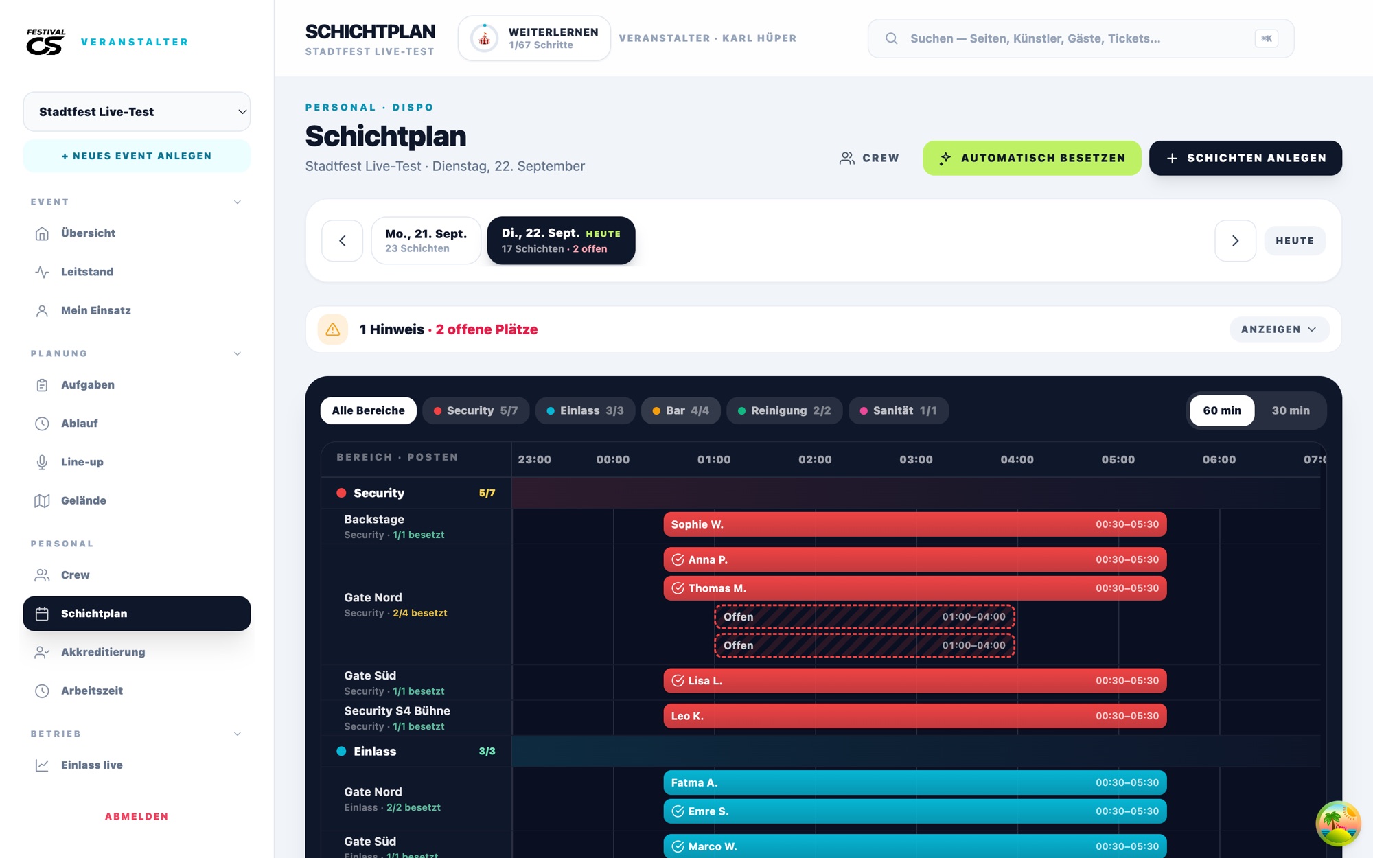 Schichtplan